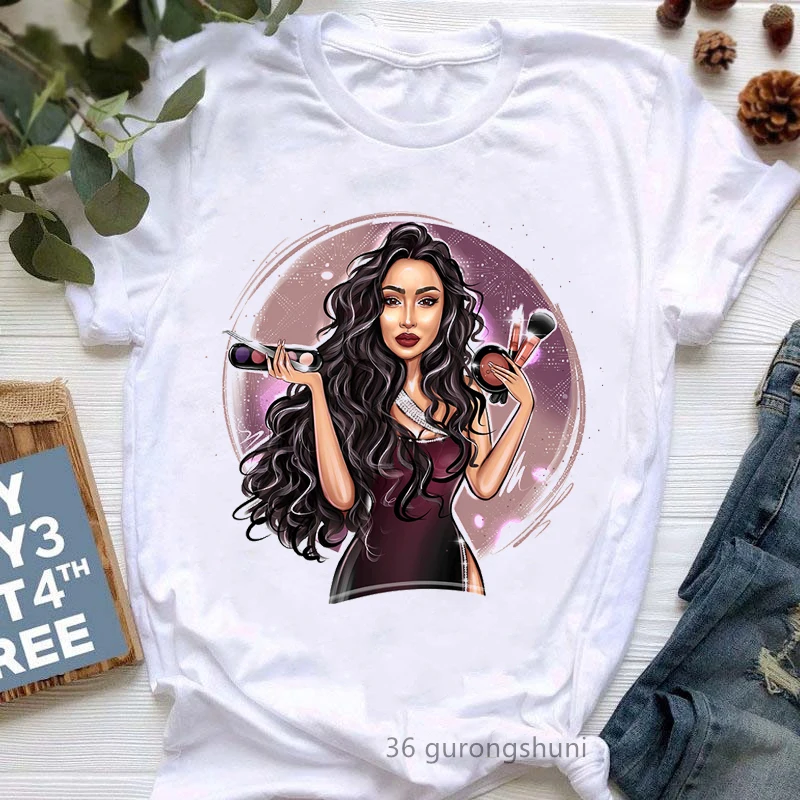 2023 Summer Fashion Glitter Luxurious Makeup Print Tshirts Women'S Clothing Cool Casual T Shirt Harajuku Shirt Female T-Shirt
2023 Summer Fashion Glitter Luxurious Makeup Print Tshirts Women'S Clothing Cool Casual T Shirt Harajuku Shirt Female T-Shirt