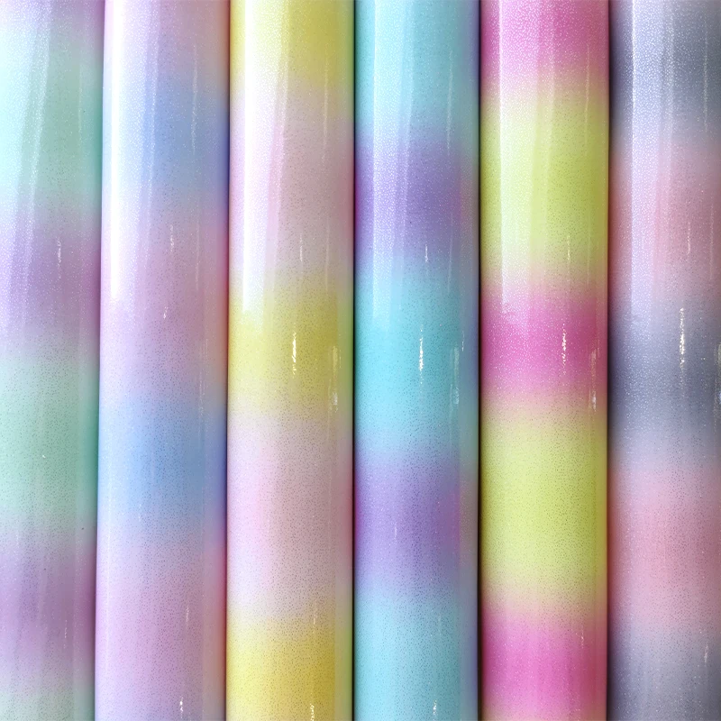 Rainbow gradient colour Mirror Holographic Faux Leather Sheets Fine sand glitter PU Fabric Cotton Backed for DIY Sewing material
Rainbow gradient colour Mirror Holographic Faux Leather Sheets Fine sand glitter PU Fabric Cotton Backed for DIY Sewing material