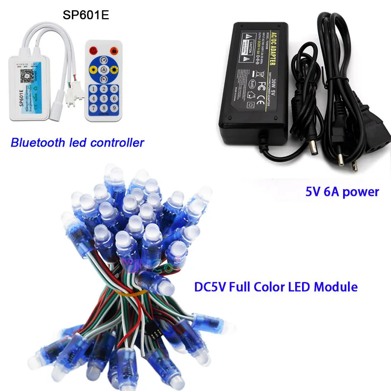 5V DC 50 Pcs WS2811 IC RGB Pixel LED Module Light Full Color IP68,Pixels RGB led strip Controller,5V 6A led power Supply Adapter
5V DC 50 Pcs WS2811 IC RGB Pixel LED Module Light Full Color IP68,Pixels RGB led strip Controller,5V 6A led power Supply Adapter