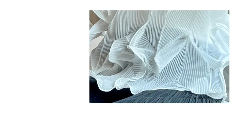 Miyake Pleated T-Shirt 2025 Summer Designer Model Sheer Loose T-Shirt French Elegant Peplum High End Pleated Top Tunic Clothing Miyake Pleated T-Shirt 2025 Summer Designer Model Sheer Loose T-Shirt French Elegant Peplum High End Pleated Top Tunic Clothing