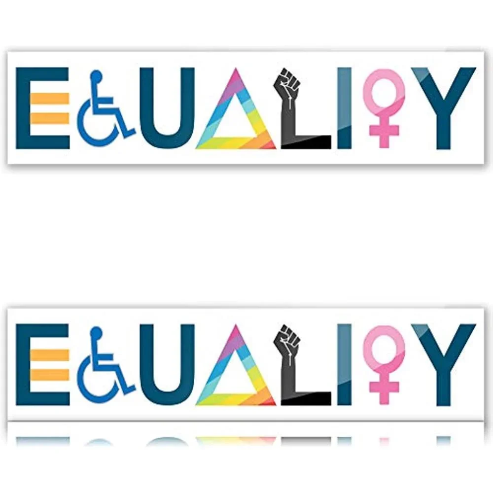 For Equality Pride Vinyl Bumper Stickers for Cars (2 Pack) Equal Rights and Love Waterproof Decals 8"
For Equality Pride Vinyl Bumper Stickers for Cars (2 Pack) Equal Rights and Love Waterproof Decals 8"