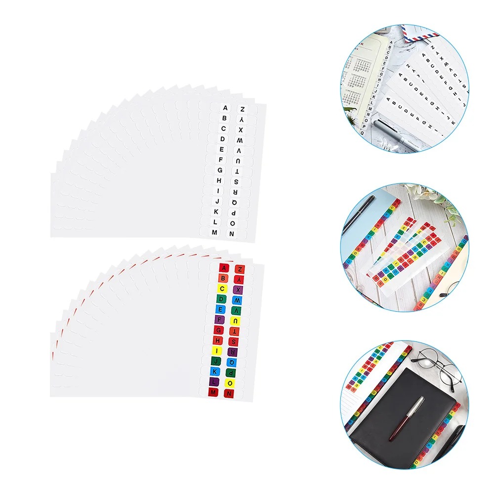 

Page Markers Tabs Alphabet Index Tabs Self-Adhesive Notebook Reading Notes Alphabetical Flags Office Supplies