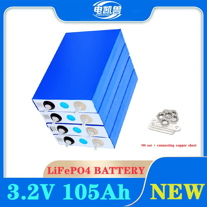 New original 3.2V 105Ah lifepo4 battery DIY 12V 24V 48V electric vehicle RV yacht outdoor camping solar system battery pack
New original 3.2V 105Ah lifepo4 battery DIY 12V 24V 48V electric vehicle RV yacht outdoor camping solar system battery pack
