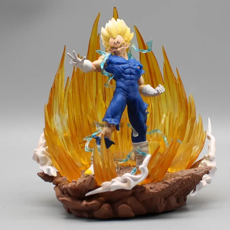 

15cm Dragon Ball Figure Vegeta Anime Figures Gk Statue Figurine Model Doll With Light Pvc Collection Room Decora Desk Toys Gift