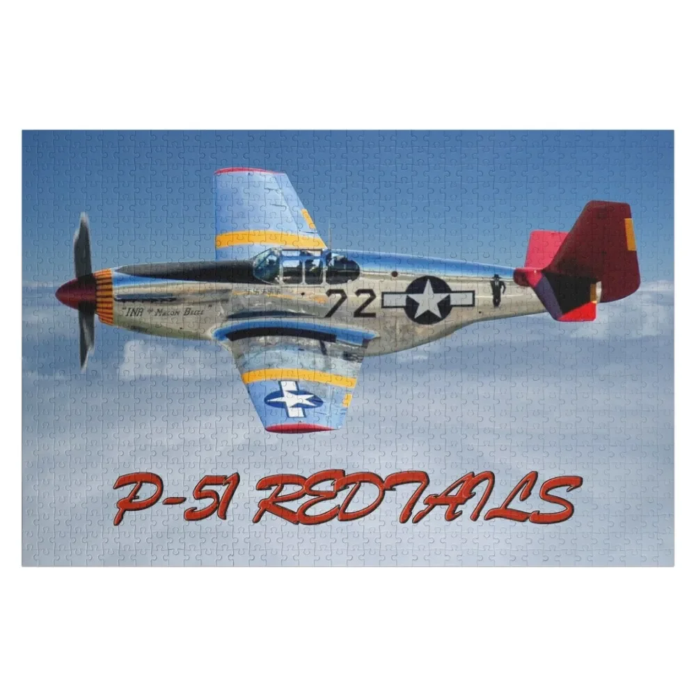 

Famous Aircraft P51 Red Tails Jigsaw Puzzle Custom Gift Iq Photo Personalized Gifts Wood Animals Puzzle