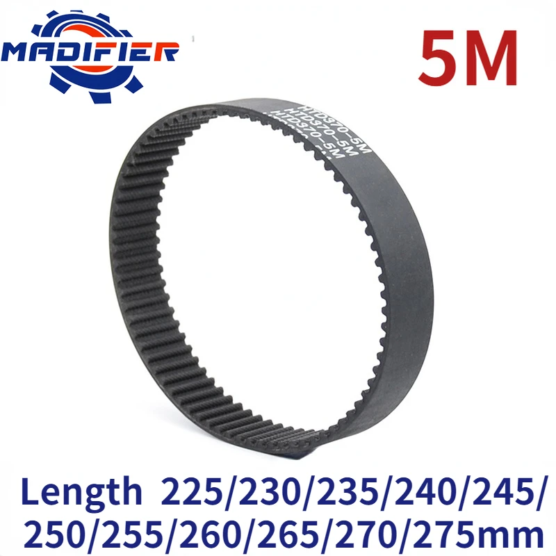 

GKTOOLS 5M Width 10/15/20/25/30mm Closed Loop Rubber Timing Belt Length 225/230/235/240/245/250/255/260/265/270/275mm