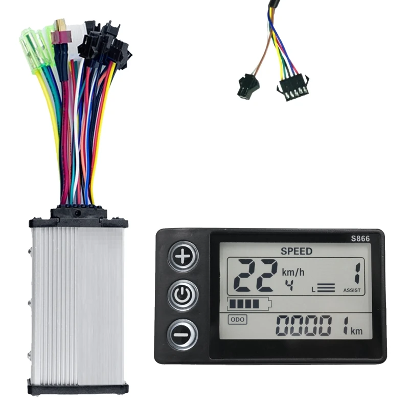 S866 Controller Panel Dashboard +36V 350W Sine Wave Controller Electric Bike LCD Display Fit For E-Bike Scooter(SM Plug)
S866 Controller Panel Dashboard +36V 350W Sine Wave Controller Electric Bike LCD Display Fit For E-Bike Scooter(SM Plug)