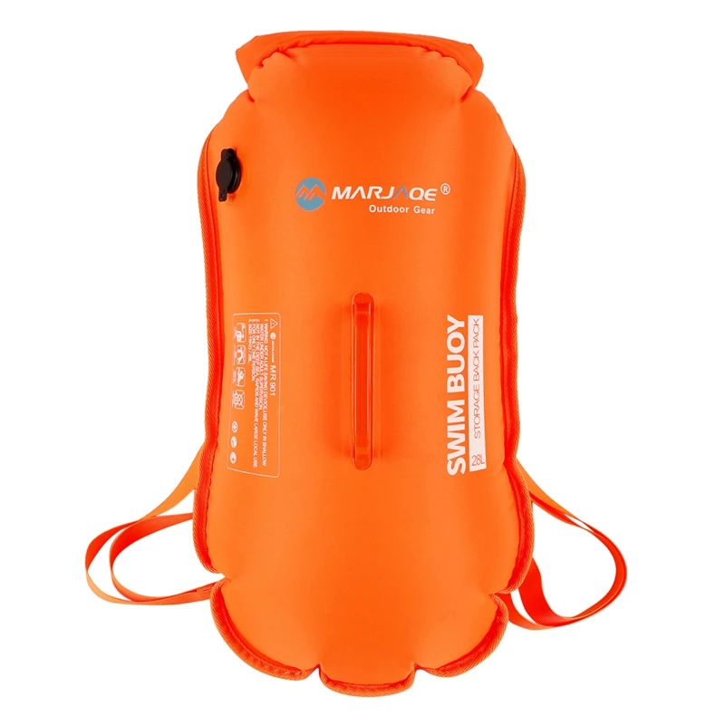 

Top!-MARJAQE Swim Buoy Backpack For Open Water Swimmers 35L For Boating Kayaking Fishing Rafting Swimming Beach Hiking Camping
