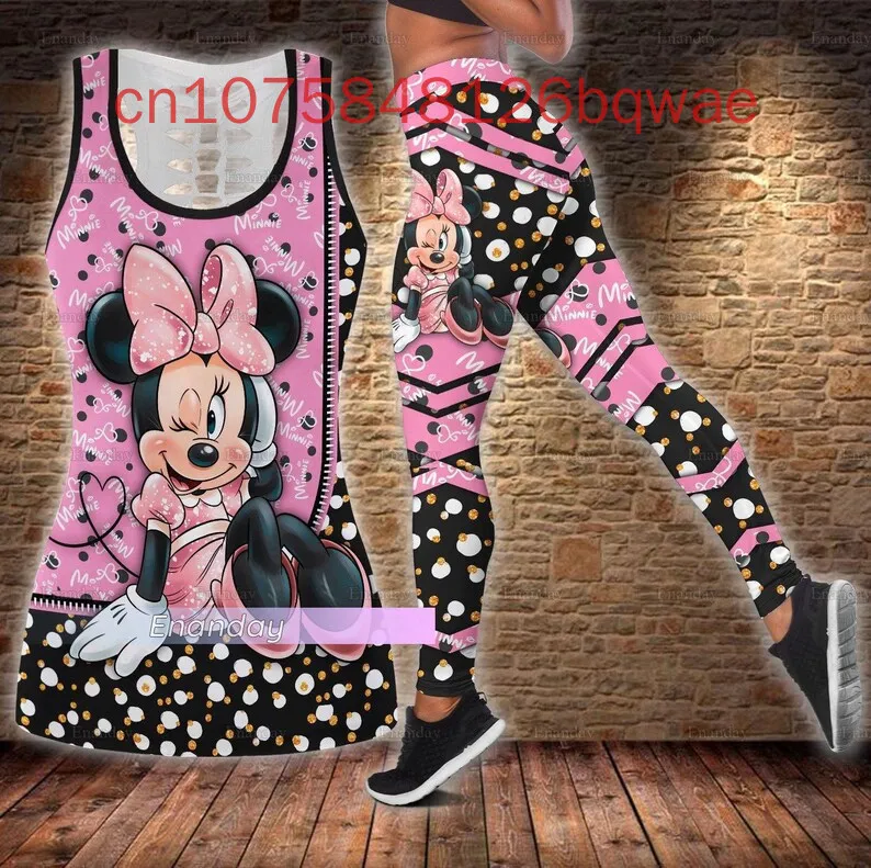 Disney Minnie Mouse Women's Hollow Vest + Women's Leggings Yoga Suit Fitness Leggings Sports Suit Disney Tank Top Legging Set
Disney Minnie Mouse Women's Hollow Vest + Women's Leggings Yoga Suit Fitness Leggings Sports Suit Disney Tank Top Legging Set