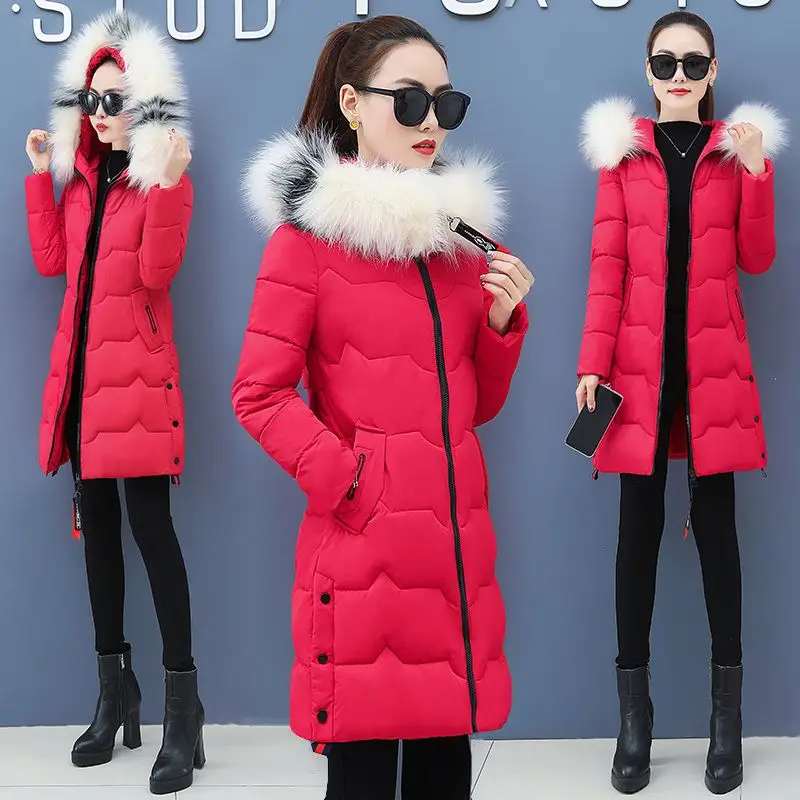 

2023 Hot-selling High Quality Winter Women Cotton Jacket Padded Casual Slim Coat Hooded Parkas Wadded Mujer Warm Overcoat L57