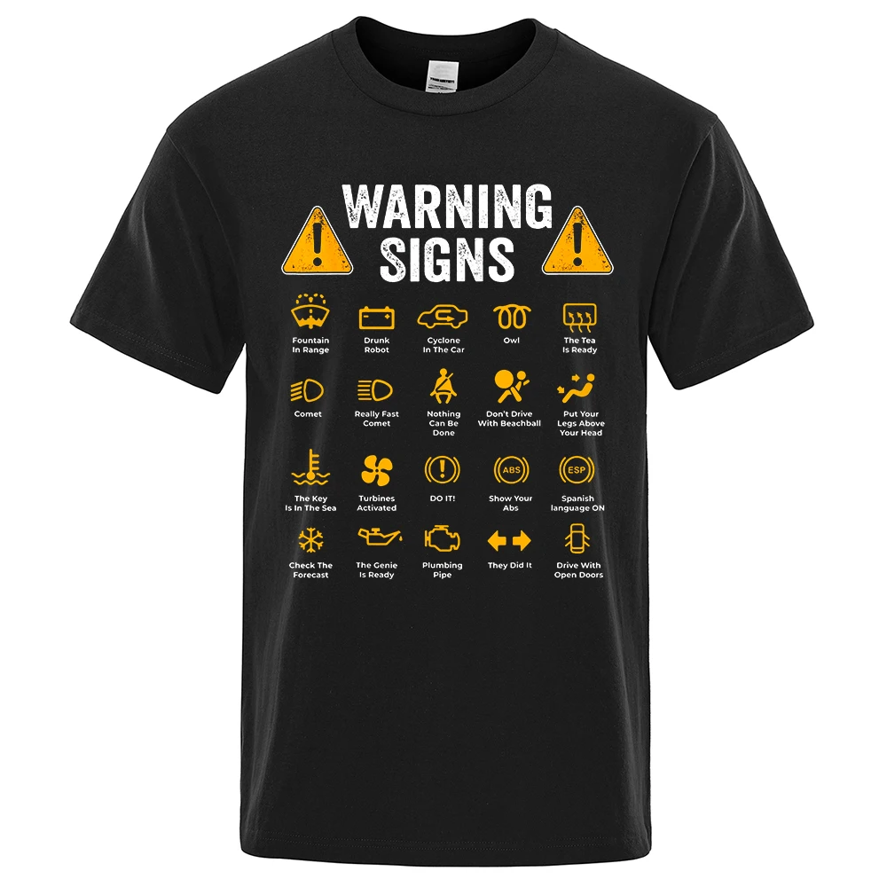 

Забавные предупреждающие знаки о вождении, 101, футболка в подарок механику, модная повседневная футболка, хлопковые мужские топы, футболки, повседневные Большие размеры