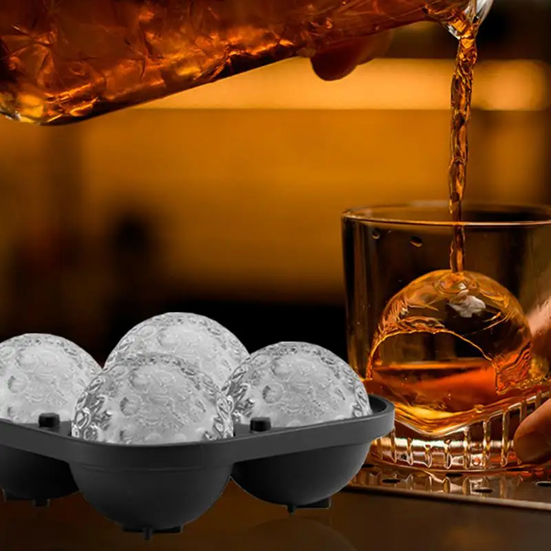 

Silicone Ice Ball Maker Large 3D Big Round Sphere High Balls Ice Shape Cube Mold Tray for Whiskey Cocktail Bar Tools