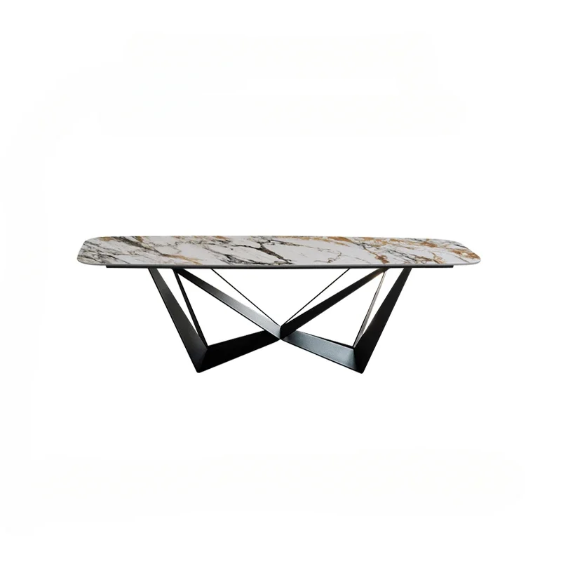 Italian light luxury dining table modern simple small apartment rectangular designer creatively imported rock plate
Italian light luxury dining table modern simple small apartment rectangular designer creatively imported rock plate