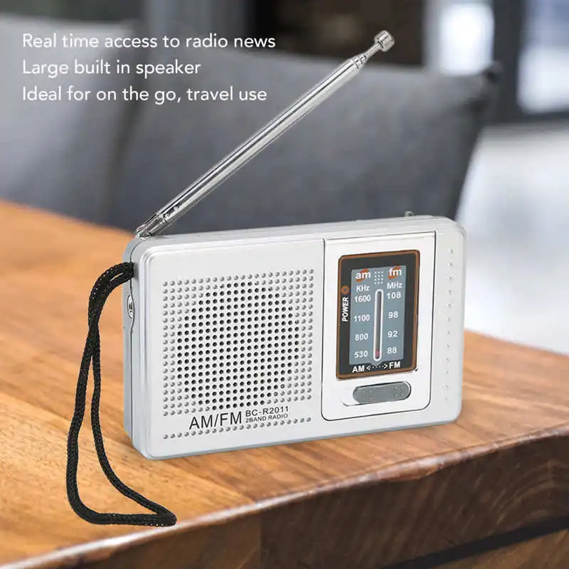 AM FM Radio Battery Operated Built in Speaker Portable Pocket Radio for Outdoor Travel Silver Grey
AM FM Radio Battery Operated Built in Speaker Portable Pocket Radio for Outdoor Travel Silver Grey