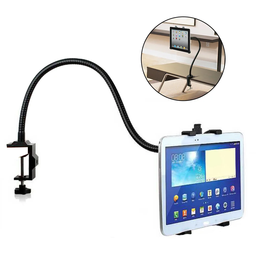 

Clamp Mount Tablet Stand Table Holder 360 Degree Rotating Gooseneck Swivel Universal Lazy Holder for Tablet PC from 5 to 11