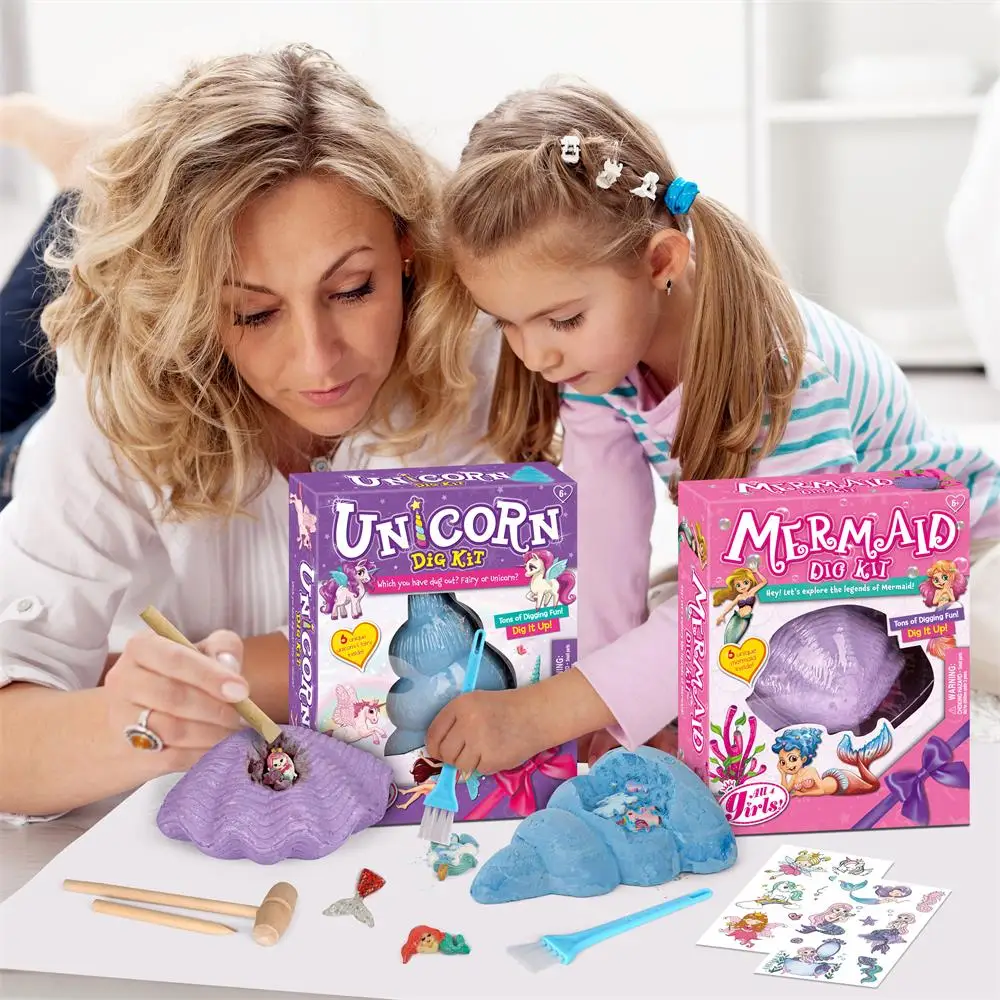 Mermaid Dig Kit Unicorn Excavation Kits for Kids Sea Mermaid Toys for Party Favor Supplies Science Education STEM Toys Gifts
Mermaid Dig Kit Unicorn Excavation Kits for Kids Sea Mermaid Toys for Party Favor Supplies Science Education STEM Toys Gifts