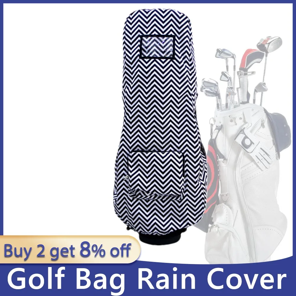 

Golf Bag Rain Cover Foldable Golf Club Dustproof Protector Full Protective Golf Bag Raincoat With Pocket Portable Golf Bag 1pc