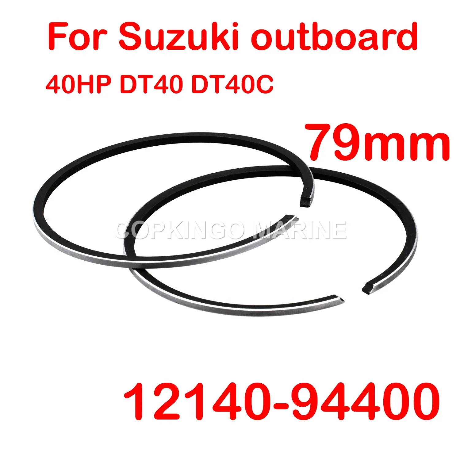 Boat Piston Ring Set STD For Suzuki outboard Motor 2T DT35 DT40 Diameter 79mm 12140-94400
Boat Piston Ring Set STD For Suzuki outboard Motor 2T DT35 DT40 Diameter 79mm 12140-94400