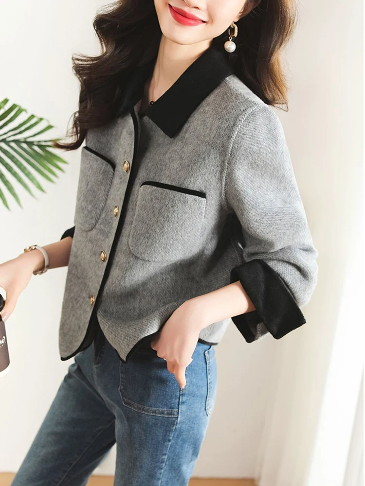 Jmprs Elegant Office Lady Grey Tweed Jacket Korean Fashion Buttons Casual Coat Fall Long Sleeve Turn Down Collar Simple Outwear
Jmprs Elegant Office Lady Grey Tweed Jacket Korean Fashion Buttons Casual Coat Fall Long Sleeve Turn Down Collar Simple Outwear