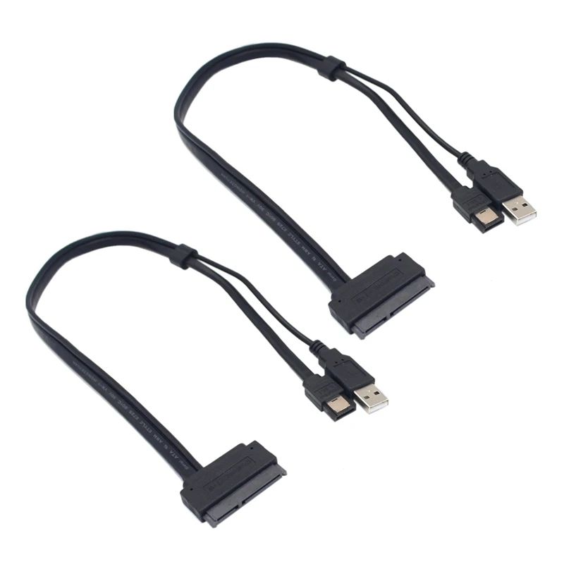 2X 2.5 Inch Hard Disk Drive SATA 22Pin To ESATA Data USB Powered Cable Adapter For Optimized For SSD, Support UASP SATA
2X 2.5 Inch Hard Disk Drive SATA 22Pin To ESATA Data USB Powered Cable Adapter For Optimized For SSD, Support UASP SATA