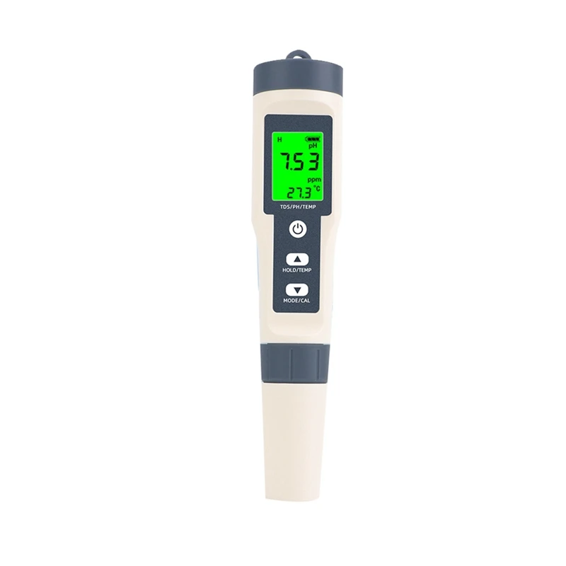 

Измеритель TDS/PH/температуры 3-в-1, Цифровой PH-метр 0-14 PH, высокоточный тестер качества воды 0,01, простая установка