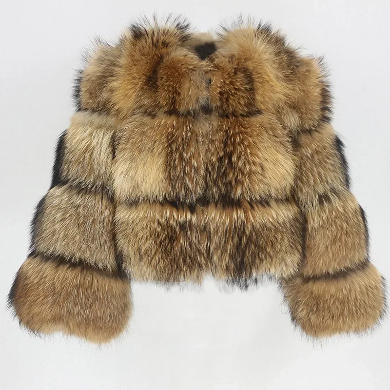 Women Fake Raccoon Fur Jacket Autumn Winter Faux Fur Fox Coats Short Coat Jackets Furry Outerwear Elegant Thick Warm Coats 27 S037f32630e164bc4bb58ff3083e89835e