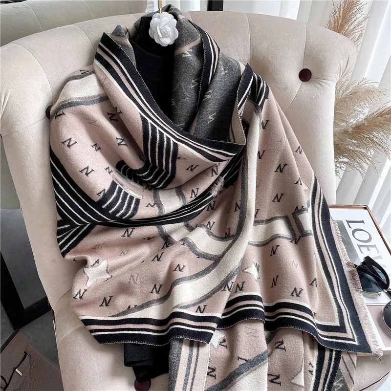 

Зимние новые женские шали, плотные палантины, теплый кашемировый шарф, Дамский Дизайнерский Модный платок с кисточками, Пашмина, одеяло, фуляр
