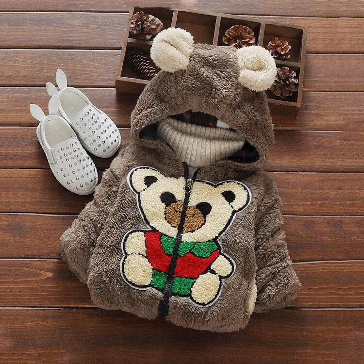 Baby Boys and Girls Furry Coats Autumn Winter Clothing New Fleece-lined Thickened Bear Ears Plush Hooded Children's Sweaters
Baby Boys and Girls Furry Coats Autumn Winter Clothing New Fleece-lined Thickened Bear Ears Plush Hooded Children's Sweaters