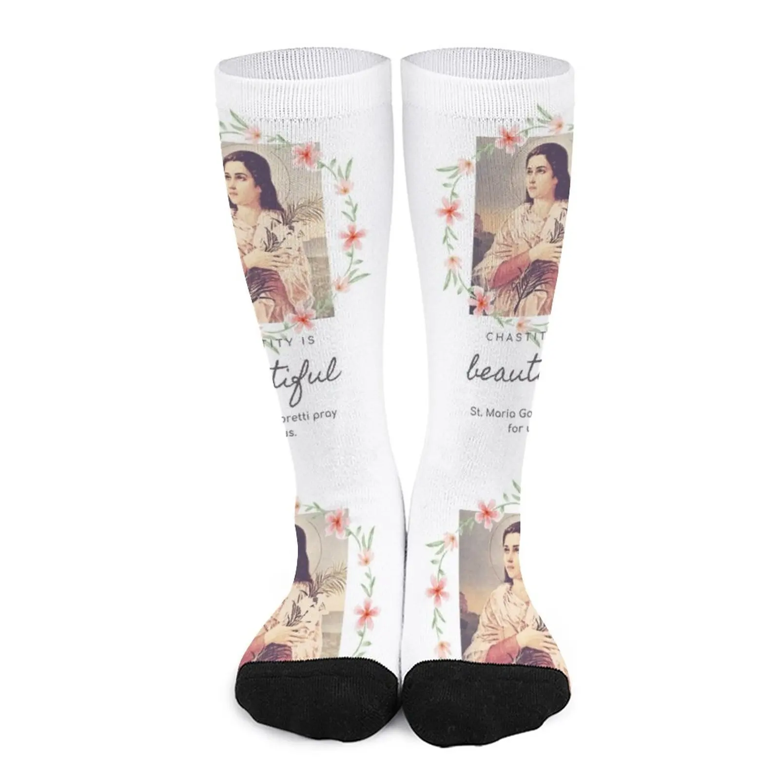 

St. Maria Goretti pray for us ora pro nobis Socks Women's short socks Men's winter socks basketball long socks man