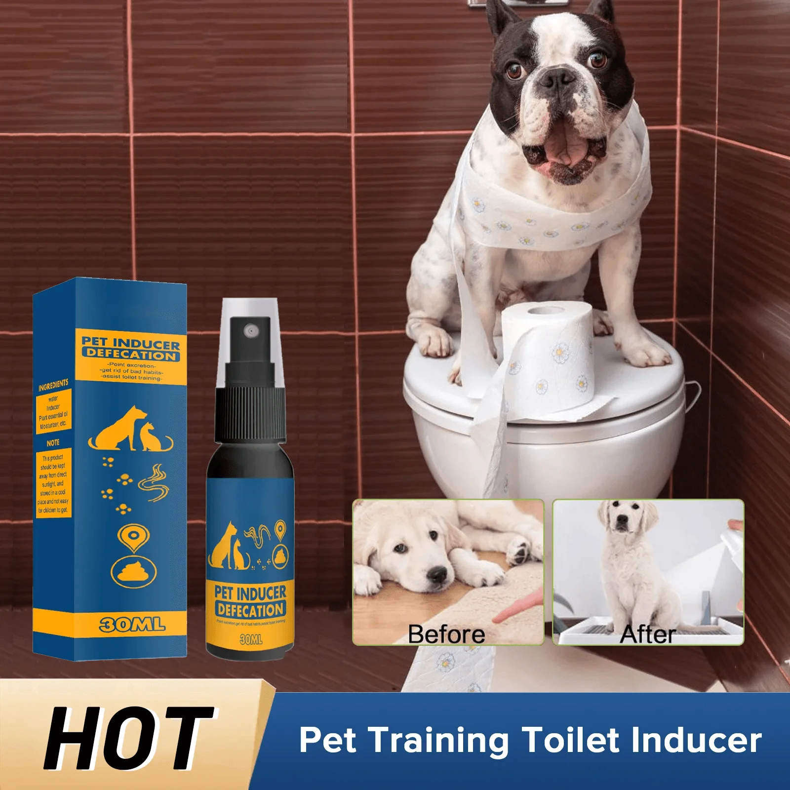 Pet Training Toilet Inducer Cats Puppy Pee Defecation Dogs Kitten Poops Urinate Location Indoor Practical Pets Defecation Agent
Pet Training Toilet Inducer Cats Puppy Pee Defecation Dogs Kitten Poops Urinate Location Indoor Practical Pets Defecation Agent