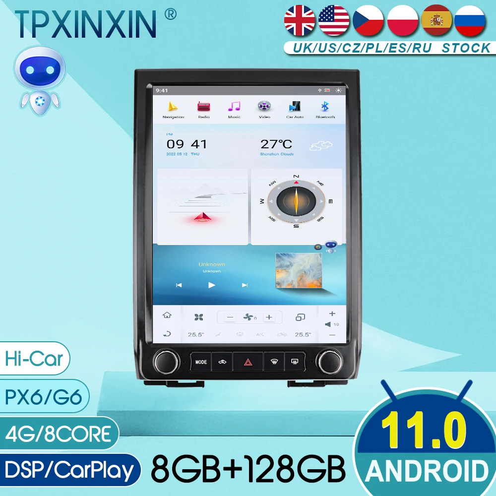 8G128GB For Ford Expedition 2015 - 2017 Android 11 Radio Player Car GPS Navigation Voice control 8core HI-car PX6/G6 DSP 4GLET
8G128GB For Ford Expedition 2015 - 2017 Android 11 Radio Player Car GPS Navigation Voice control 8core HI-car PX6/G6 DSP 4GLET