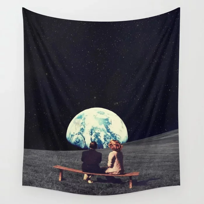 

We Used To Live There Tapestry Moon Wall Hanging Tapestries Dorm Wall Art Home Decor Traveling Camping Beach Towel Yoga Mat