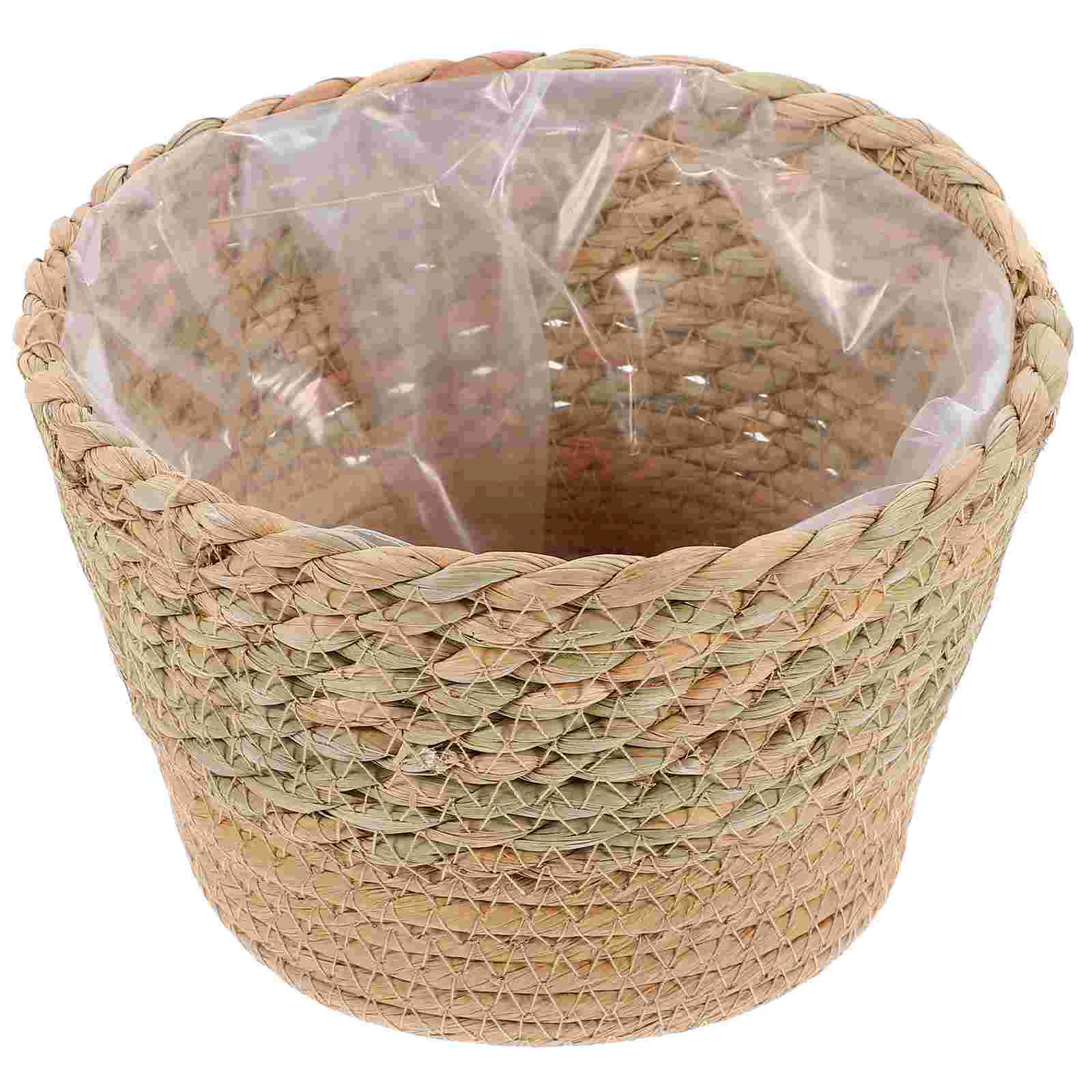 

Straw Flower Pot Planter Basket Woven Baskets for Plants Indoor Rustic Gifts Hamper