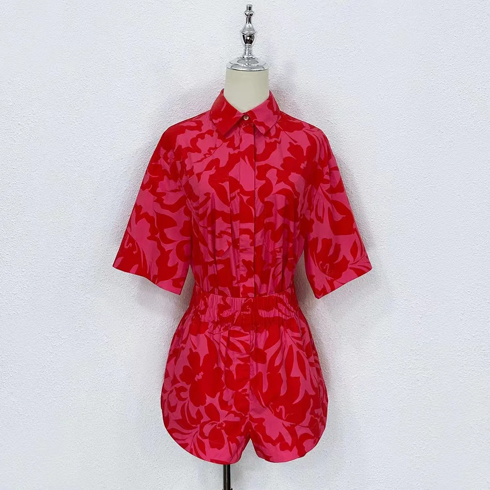 Fyion HIGH QUALITY Newest 2023 Designer Runway Suits Women's Print Short Sleeves Blouse + Mini Waist Elastic Shorts Cotton Sets
Fyion HIGH QUALITY Newest 2023 Designer Runway Suits Women's Print Short Sleeves Blouse + Mini Waist Elastic Shorts Cotton Sets
