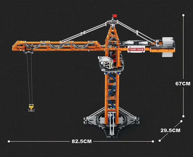 1288PCS City Tower Crane Building Blocks MOC Remote Control Hanging Tower Derrick Brick Modular Model Toys For Boy Birthday Gift 1288PCS City Tower Crane Building Blocks MOC Remote Control Hanging Tower Derrick Brick Modular Model Toys For Boy Birthday Gift