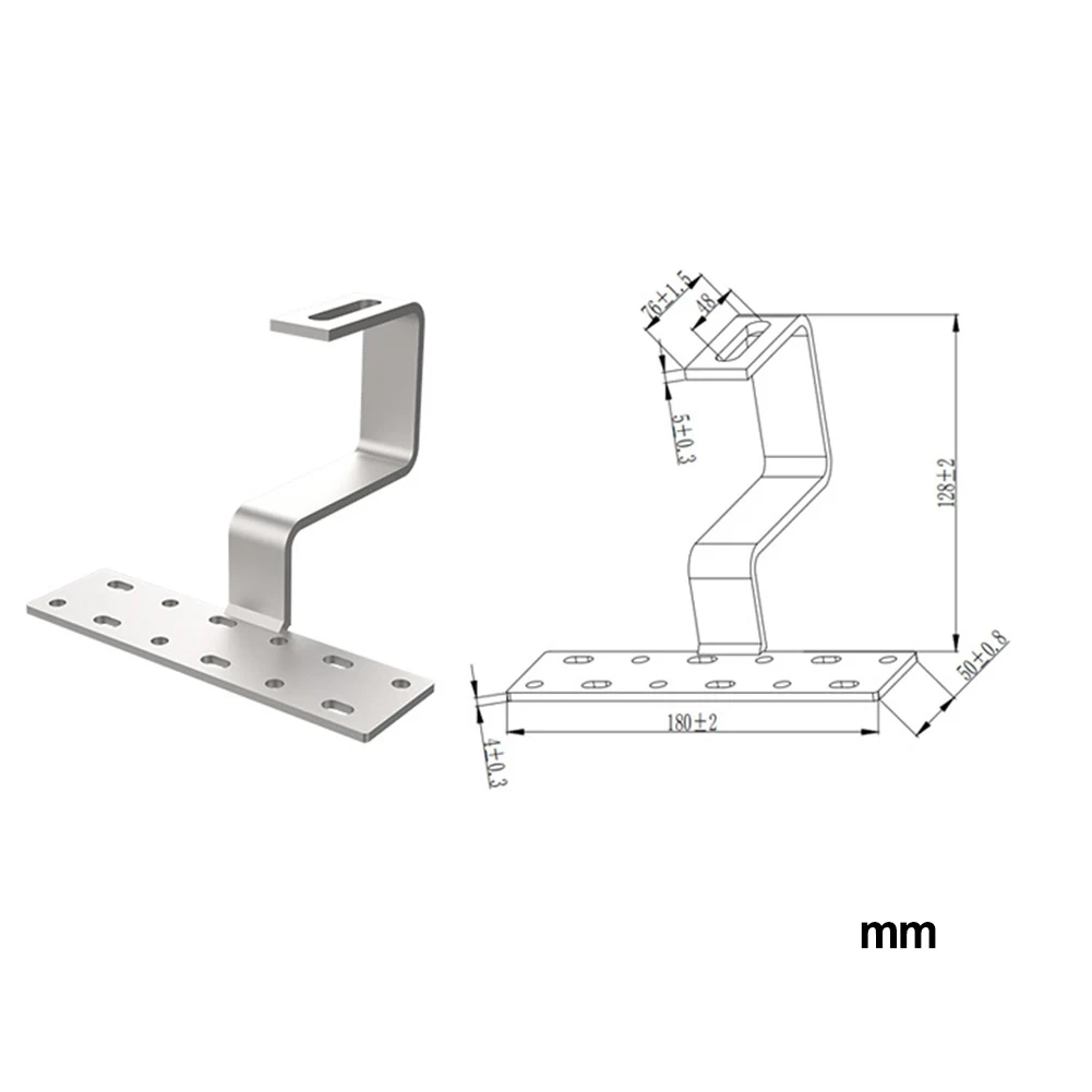 Roof Hook Solar Panel Bracket 150 Mm Adjustable For Mounting Solar Panels Photovoltaic Side Mounting Accessories
Roof Hook Solar Panel Bracket 150 Mm Adjustable For Mounting Solar Panels Photovoltaic Side Mounting Accessories