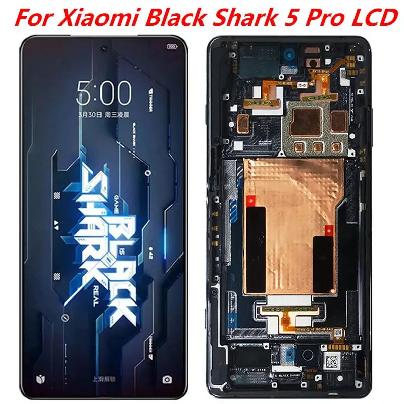 

Original 6.67 AMOLED For Xiaomi Black Shark 5 Pro LCD Display With Frame KTUS-H0 KTUS-A0 Touch Screen Digitizer Assembly Repair