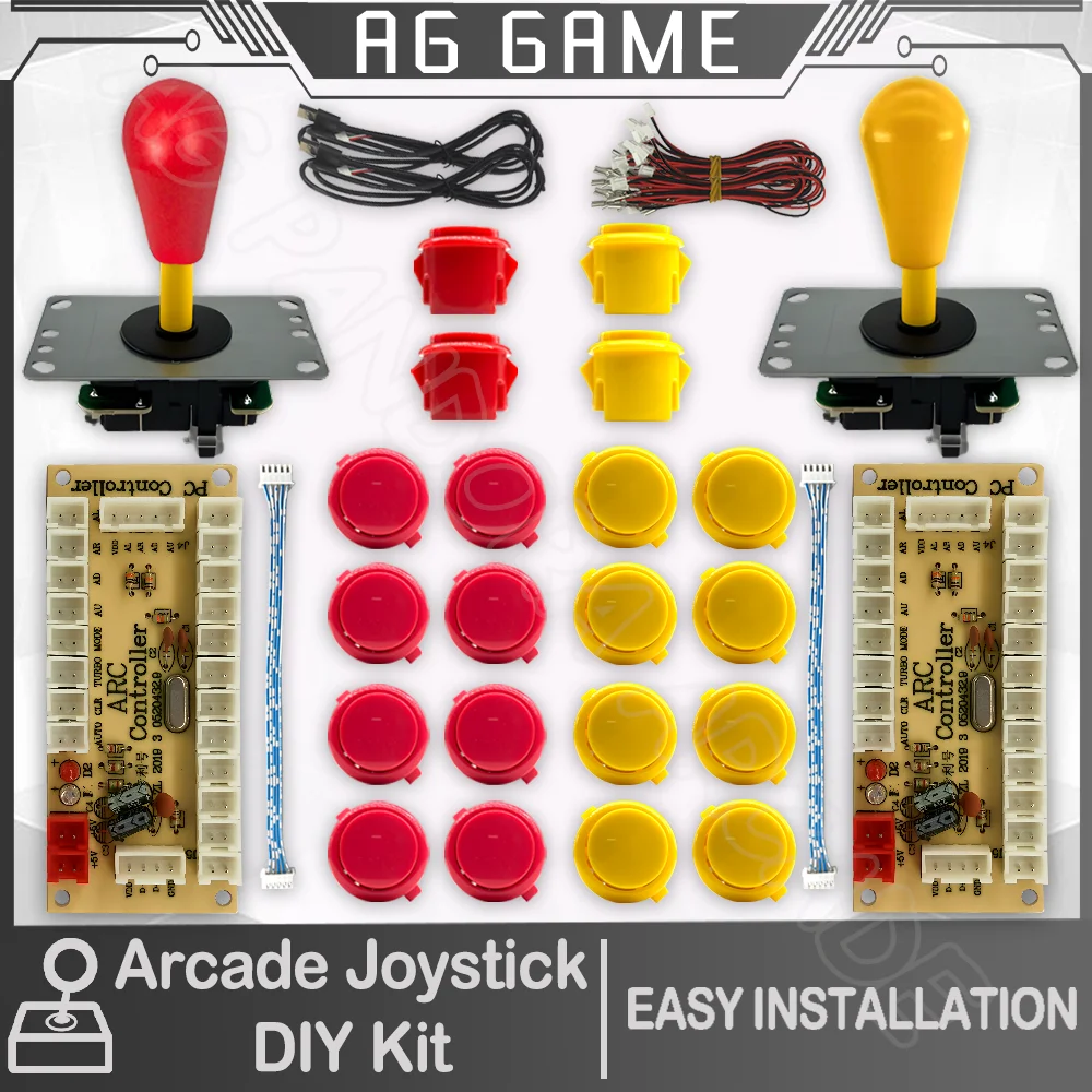 

Arcade Joystick DIY Kit Zero Delay USB Encoder To PC Arcade Copy Sanwa Joystick and Push Buttons For PS3 pandora game