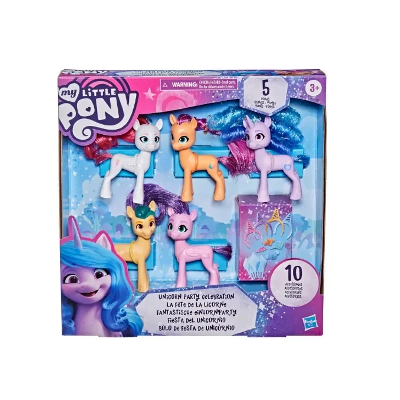 

Hasbro My Little Pony Figures Sunny Pipp Zipp Izzy Hitch Doll Movie Unicorn Party Celebration Characters Model Toy Kids Gifts