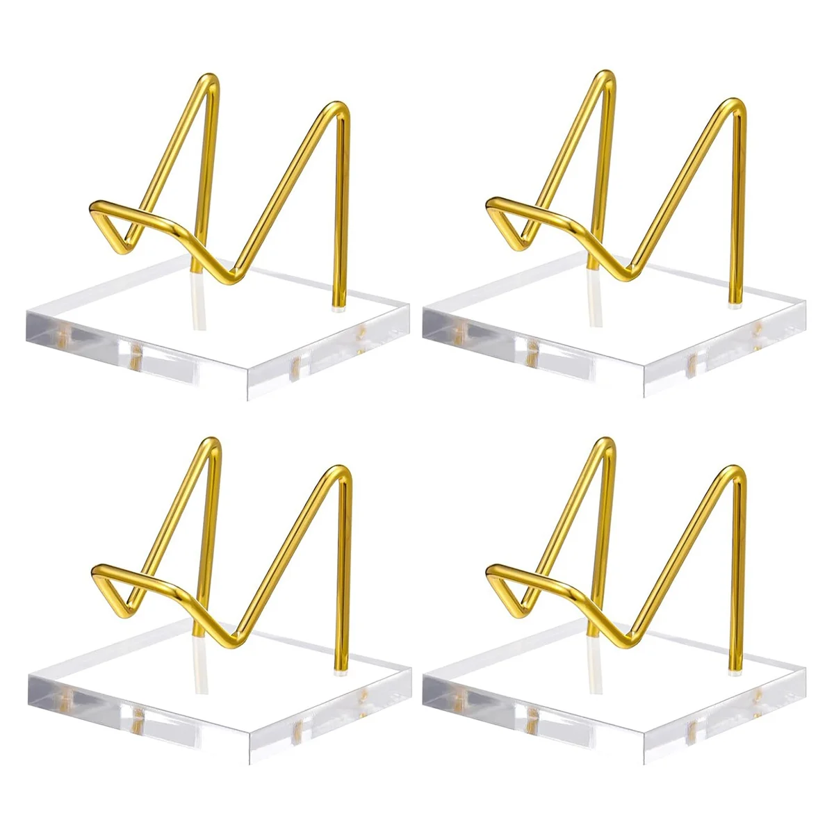 Акриловая подставка для дисплея с золотыми металлическими подставками, 4 шт., с акриловой основой, декоративная Золотая подставка для мольберта, минеральная
Акриловая подставка для дисплея с золотыми металлическими подставками, 4 шт., с акриловой основой, декоративная Золотая подставка для мольберта, минеральная