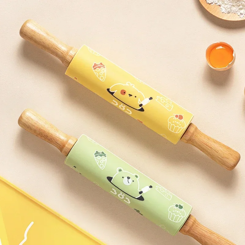 Creative Cartoon Pattern Silicone Dough Rolling Pin Wooden Handle Cake Pastry Roller Noodles Pasta Tools Kitchen Pies Dumpling
Creative Cartoon Pattern Silicone Dough Rolling Pin Wooden Handle Cake Pastry Roller Noodles Pasta Tools Kitchen Pies Dumpling