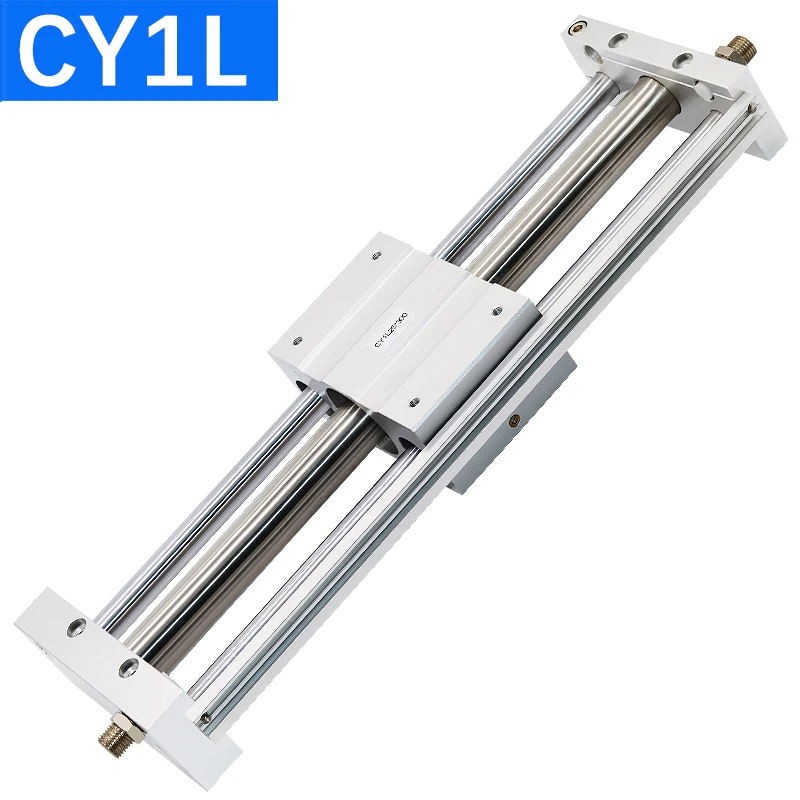 

CY1L Type Bore 10/15/20/25/32/40-50X100X150 Stroke Magnetic Couple With Guide Rail Rodless Pneumatic Cylinders Bese Customized