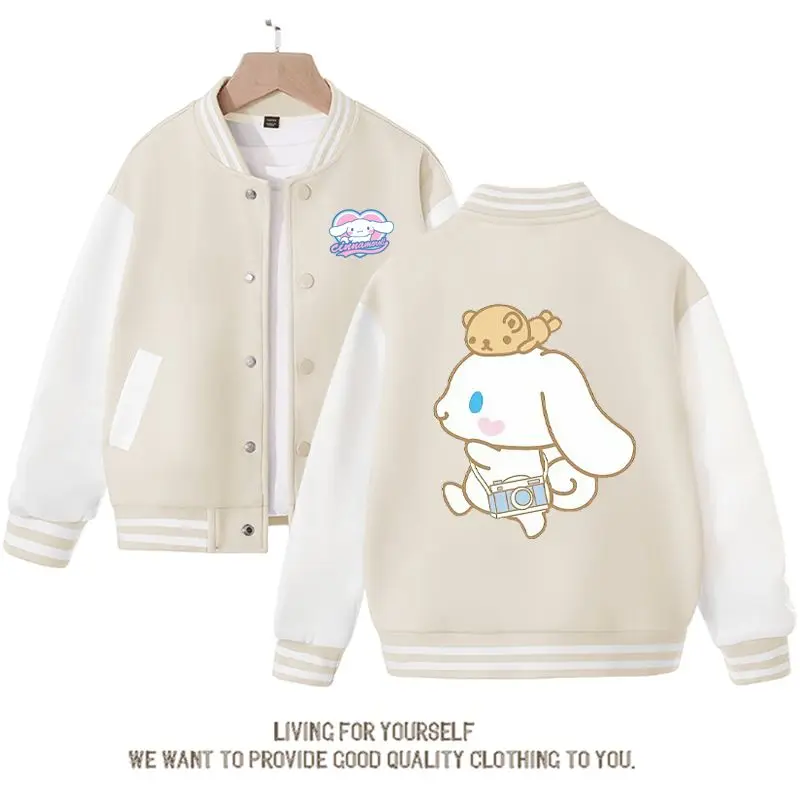 Kawaii Sanrio Baseball Uniform Anime Cinnamoroll Cute Cartoon Children's Coat Spring Autumn New Loose Sports Streetwear Gift
Kawaii Sanrio Baseball Uniform Anime Cinnamoroll Cute Cartoon Children's Coat Spring Autumn New Loose Sports Streetwear Gift