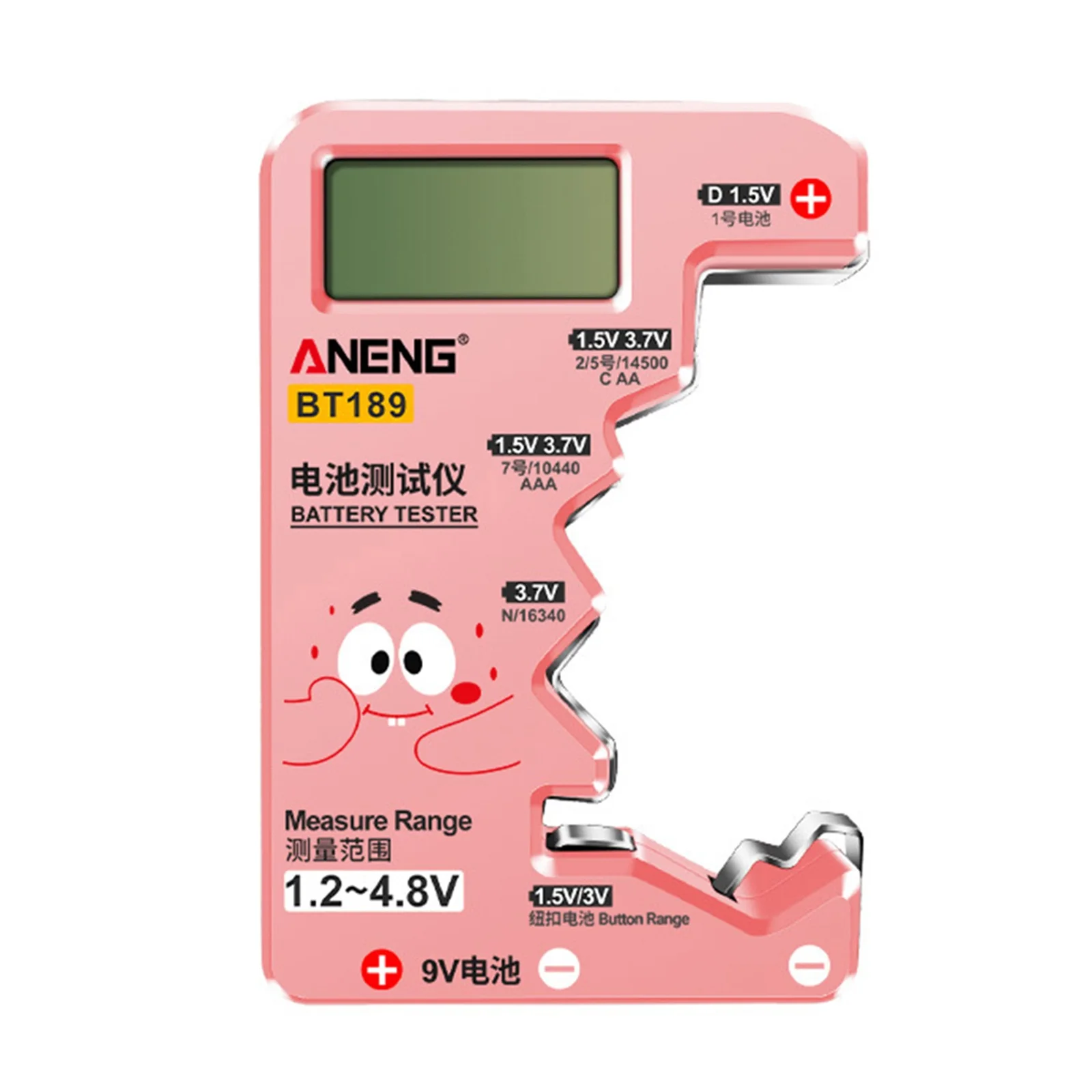ANENG BT189 Digital Battery Tester LCD Display C AA AAA D N 9V 1.55V Universal Button Cell Capacitance Electrical Instruments
ANENG BT189 Digital Battery Tester LCD Display C AA AAA D N 9V 1.55V Universal Button Cell Capacitance Electrical Instruments
