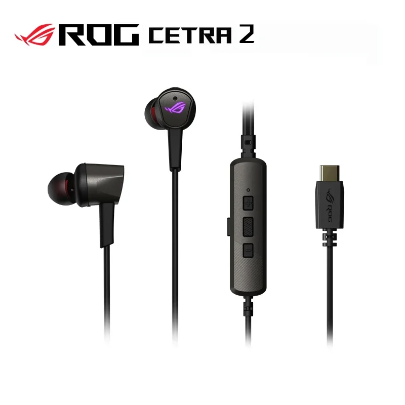 

ASUS ROG Cetra II (RGB) Earphone For Rog Phone 5/3/2 Type-C Gaming Headset ANC Active Noise Reduction Surround 7.1 Sound Effect