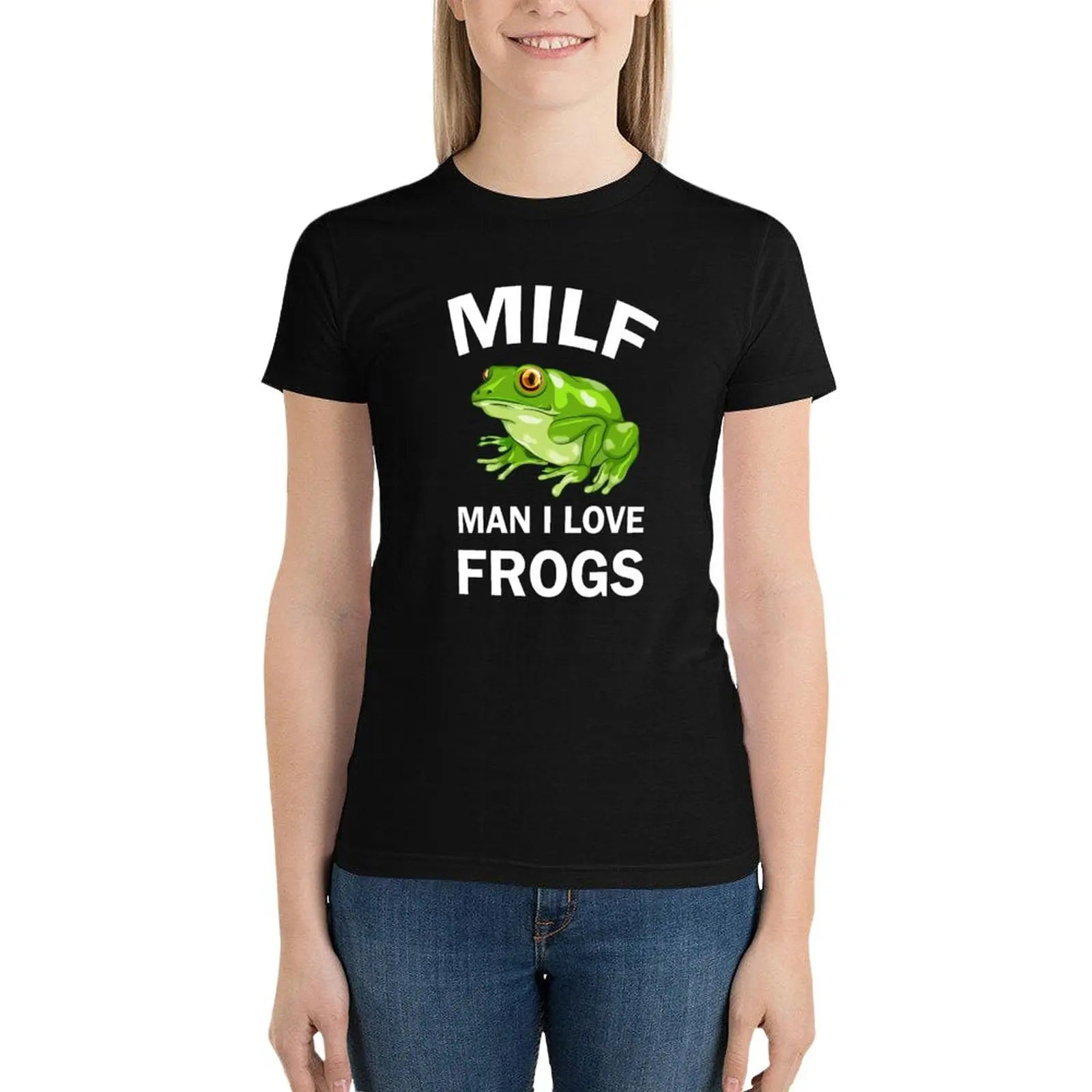 Забавная Мужская и женская футболка «i love frogs» 
Забавная Мужская и женская футболка «i love frogs»