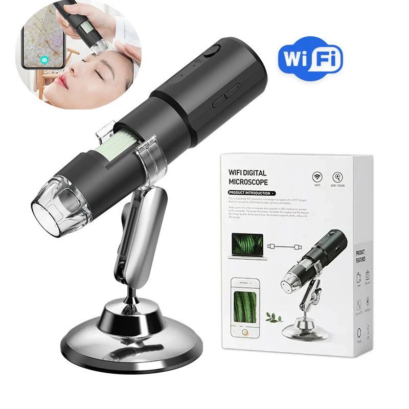 

Беспроводной дерматоскоп с USB, анализатор кожи головы, Wi-Fi 1000X, эстетическое оборудование, микроскоп для красоты и здоровья