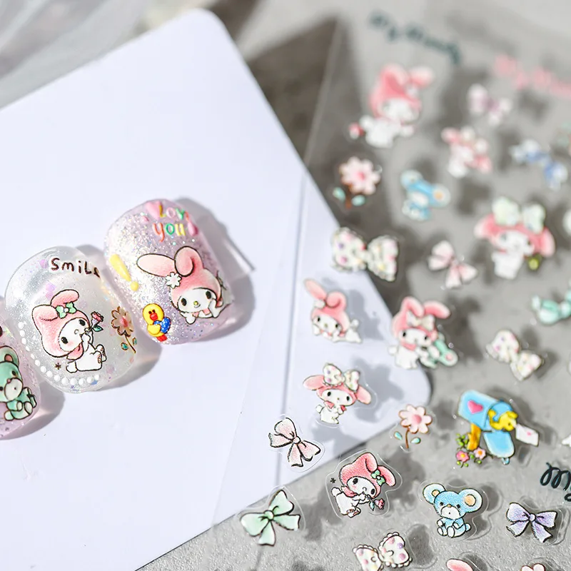 Sanrio Embossed Nail Stickers Mymelody Anime Cartoon Cute Thin Transparent Manicure Stickers Thin Tough Back Glue Nail Stickers
Sanrio Embossed Nail Stickers Mymelody Anime Cartoon Cute Thin Transparent Manicure Stickers Thin Tough Back Glue Nail Stickers