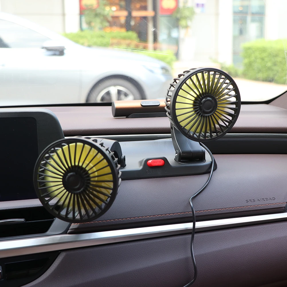 Portable Single/Dual Head Car Fan 360 Degree Rotation Car Auto Air Cooling Fan USB Air Circulation Fans For Dashboard RV Truck
Portable Single/Dual Head Car Fan 360 Degree Rotation Car Auto Air Cooling Fan USB Air Circulation Fans For Dashboard RV Truck