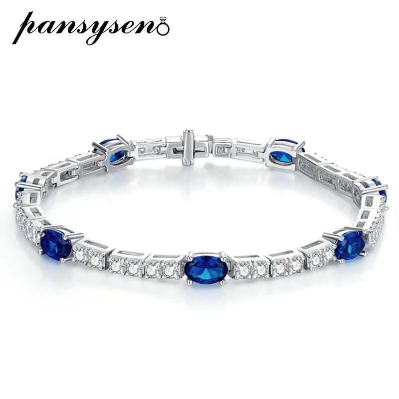 PANSYSEN New Vintage 925 Sterling Silver Oval Cut Sapphire Ruby High Carbon Diamond Charm Bracelets for Women Party Fine Jewelry
PANSYSEN New Vintage 925 Sterling Silver Oval Cut Sapphire Ruby High Carbon Diamond Charm Bracelets for Women Party Fine Jewelry